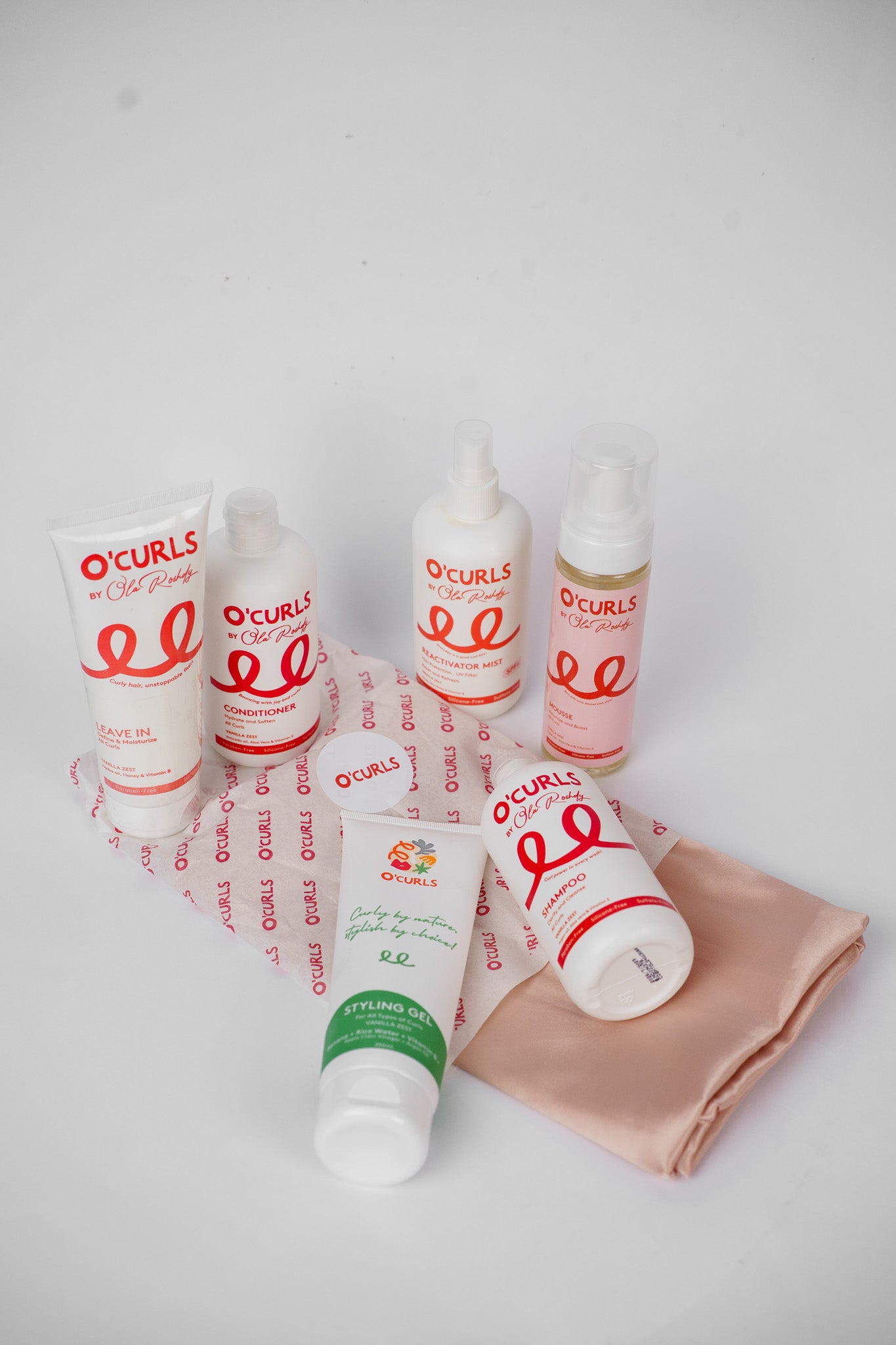 Complete curl-care routine bag