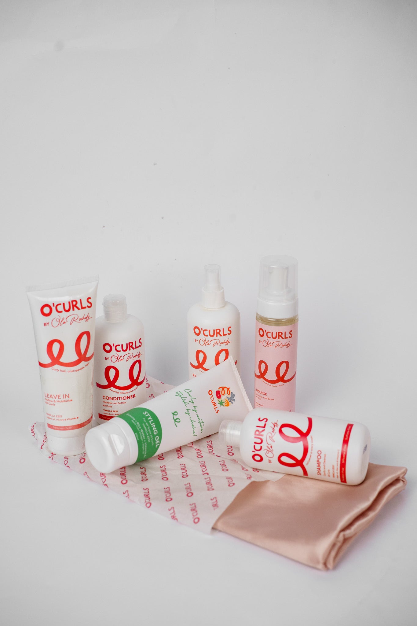 Complete curl-care routine bag