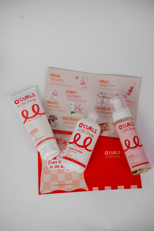 Complete curl-care routine bag