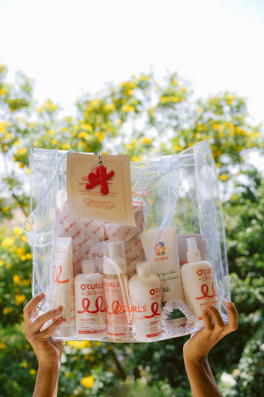 Complete curl-care routine bag